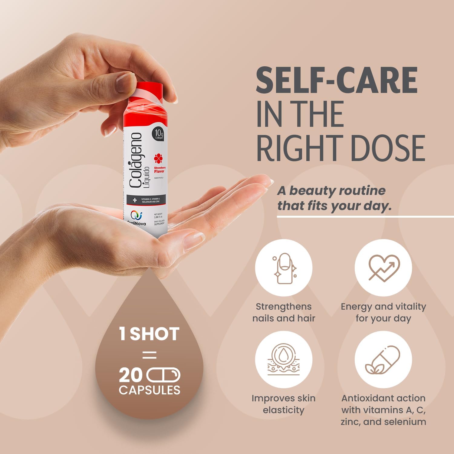 Hydrolyzed Liquid Collagen for Women & Men (30 Pack) –3X Faster Absorption, 10g Collagen Drink for Anti-Aging, Hair Growth & Joint Support- Individual Shots- 6 Tropical Flavors - Image 5