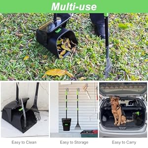 SZHLUX-Pooper-Scooper-with-Heavy-Duty-Swivel-Bin-Rake-Long-Handle-for-MediumSmall-Dogs-Greenincludes-10-Waste-Bags - Cucciolini Doodles   SZHLUX-Pooper-Scooper-with-Heavy-Duty-Swivel-Bin-Rake-Long-Handle-for-MediumSmall-Dogs-Greenincludes-10-Waste-Bags
