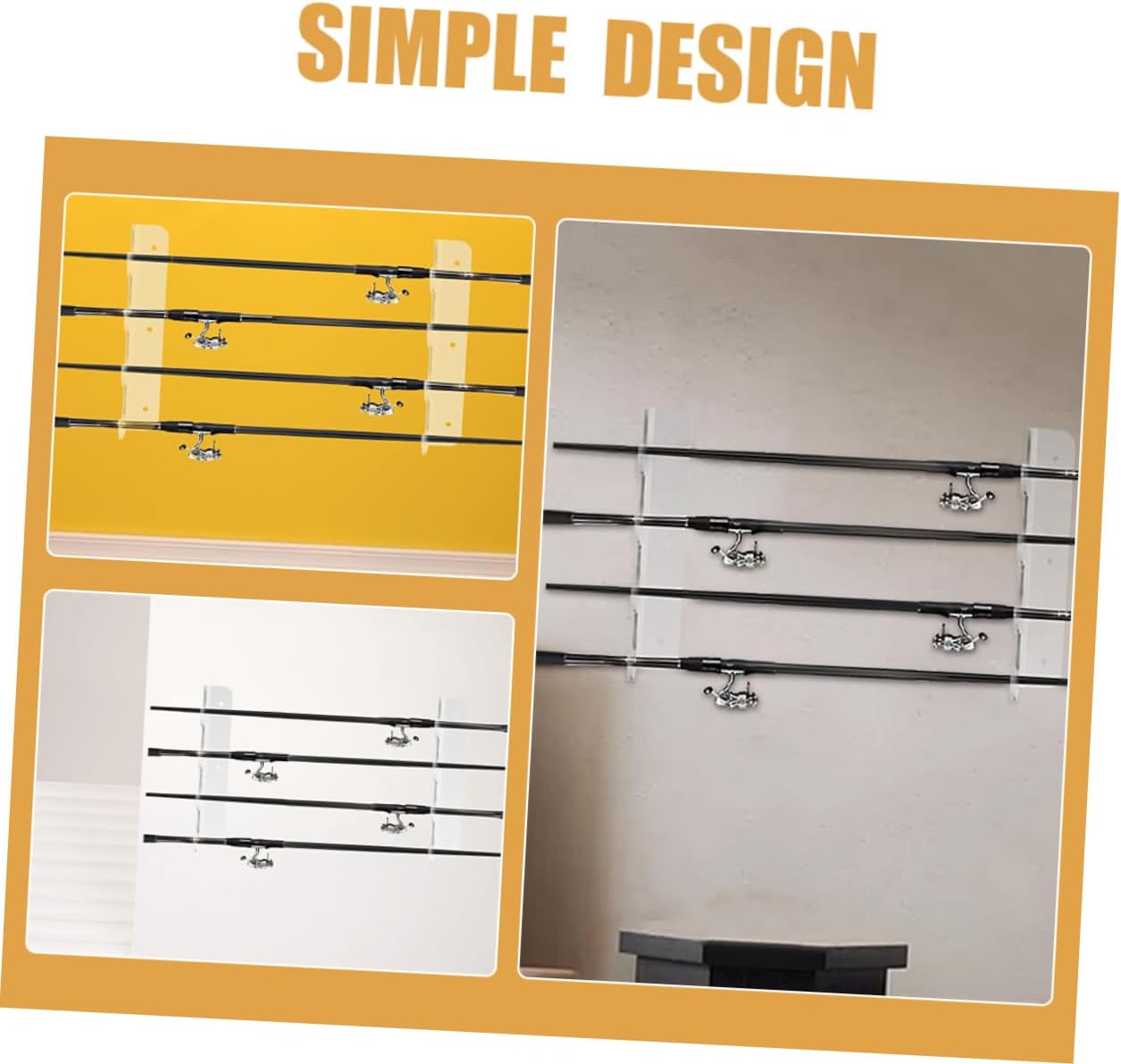 1 Set Angling Pole Storage Rack Plastic Fishing Pole Stand Fisherman's Rack Holder for Home Outdoor Fishing Rod Display Organizer
