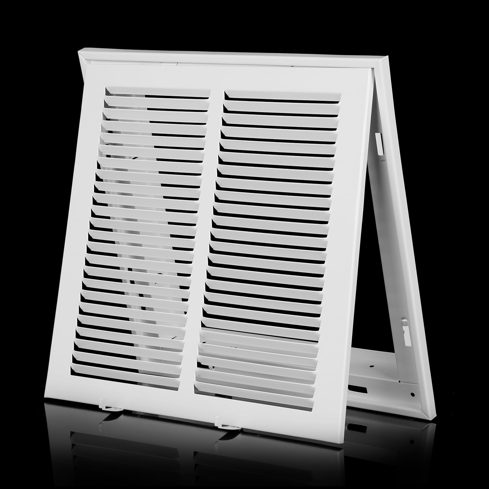 View 1 of 12x12 Return Air Grille [Duct Opening Size] Return Vent Cover for Wall or Ceiling,Steel Return Air Grill Removable Face/Door for 1 inch Filters (12"Wx12"H [Duct Opening])