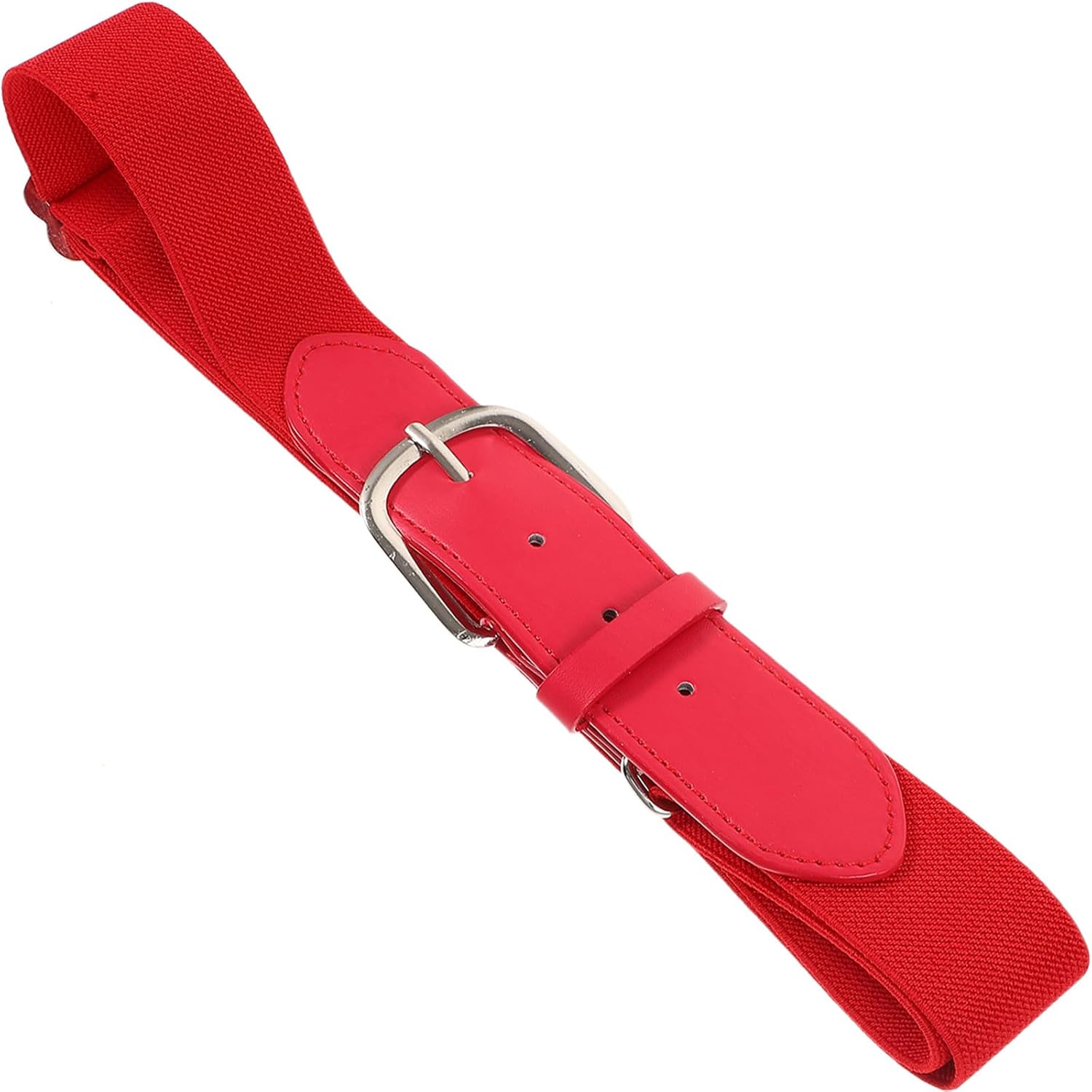 Youth Baseball Belt Red Elastic Alloy Fashion Softball Adjustable Belt for Boys Unisex Sports Accessory