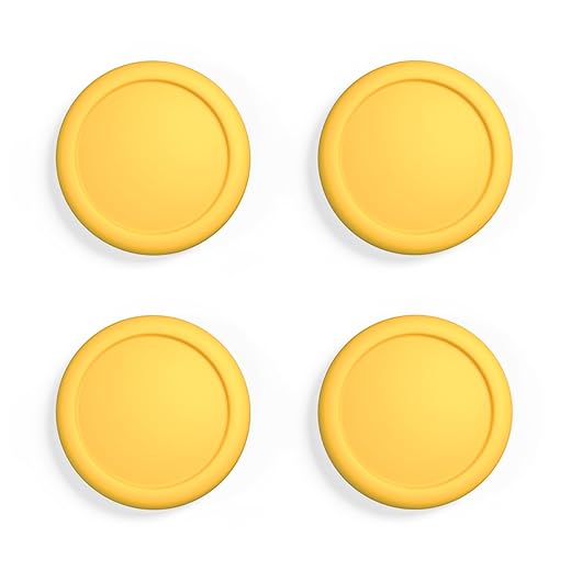 eXtremeRate PlayVital Switch Joystick Caps, Switch Lite Thumbstick Caps, Silicone Analog Cover for Switch OLED Joycon Thumb Grip Rocker Caps for Nintendo Switch & Switch Lite - Banana Yellow