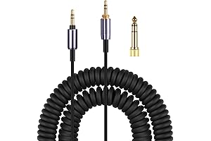 Replacement for Sony WH-1000XM4 WH-1000XM2 WH-1000XM3 Headsets - Coiled Auxiliary Audio Cable