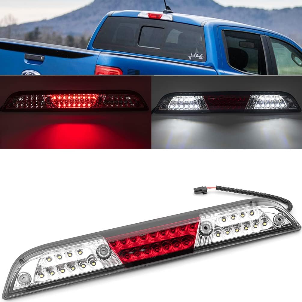 F150 Third Brake Lights for Ford F150 Raptor 2009 2010 2011 2012 2013 2014 Raptor Red LED 3rd Brake Lights White LED Reverse Lights/Roof Cargo Fog Running Lights Smoked Lens