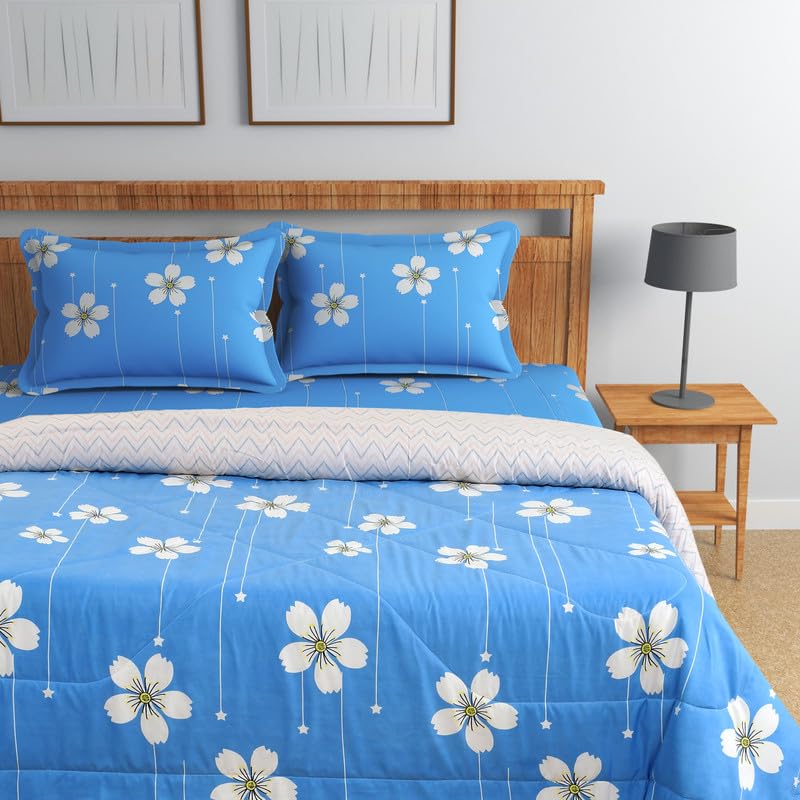 Florida King-Size Printed AC Comforter with 1 Bedsheet & 2 Pillow Cover Set (Check) (B0CN17NC2J) Amazon Price History, Amazon Price Tracker