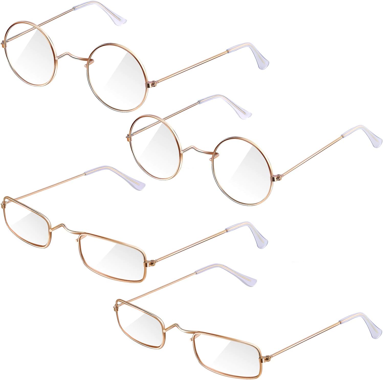 - 4 Pairs Santa Costume Glasses, Old Man Costume Eyeglasses Accessory