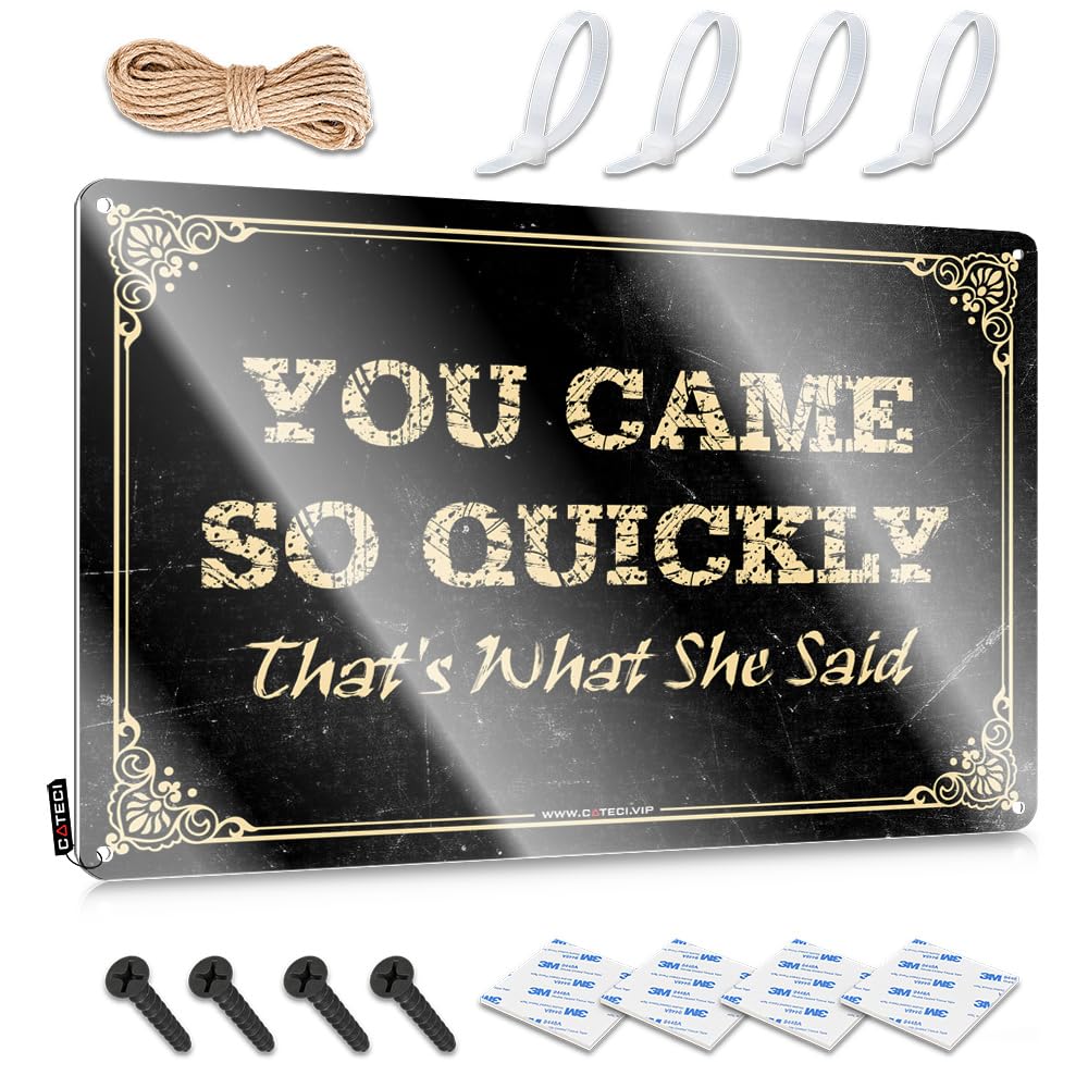 Sukecupqz Boys Colour Stuff For Room You Came So Quickly That's What She Said Tin Sign(20X30cm)
