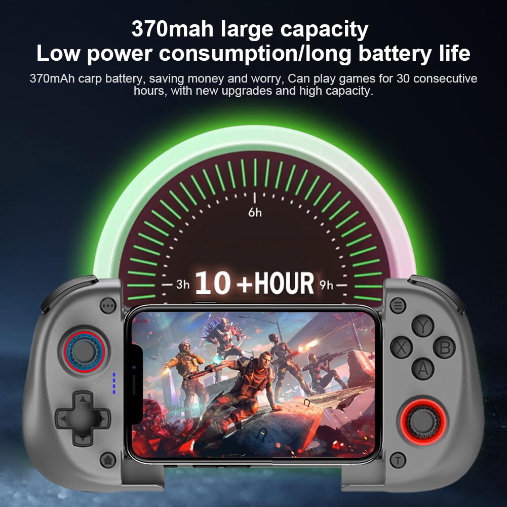 LYEAA X3 Gamepad kompatybilny z Bluetooth z efektem Halla Joystick sterowanie grą dla urządzeń mobilnych gamepad