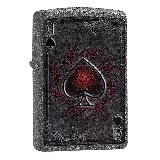 Zippo Ace - Mechero de Gasolina, latón, Aspecto de Acero Inoxidable, 1 x 6 x 6 cm