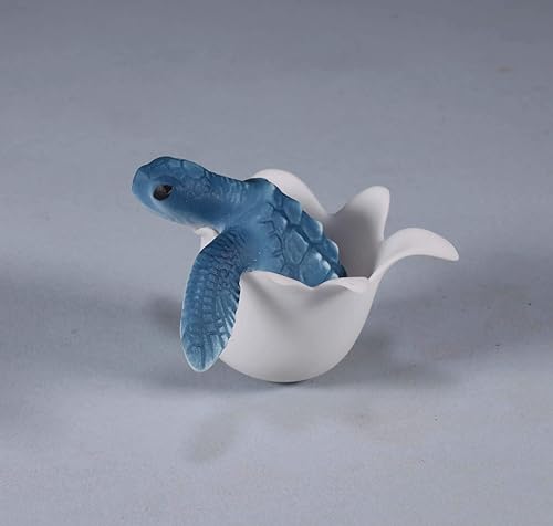 TURTLE HATCHING from EGG by JOHN PERRY Blue Mobile rocking sculpture TIPSY TURTLE