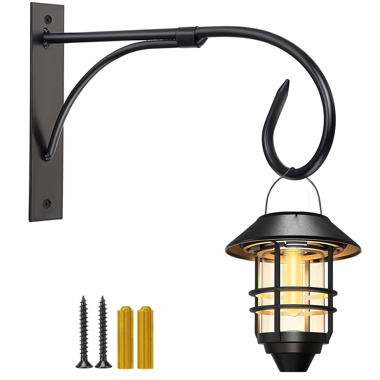 Wall Mount Plant Hanging Bracket, 11 Inches Hanging Plant Hook, Heavy Duty Rustic Decorative Metal Plant Hanger for Hanging Plant Flower Lantern Bird Feeder Wind Chimes