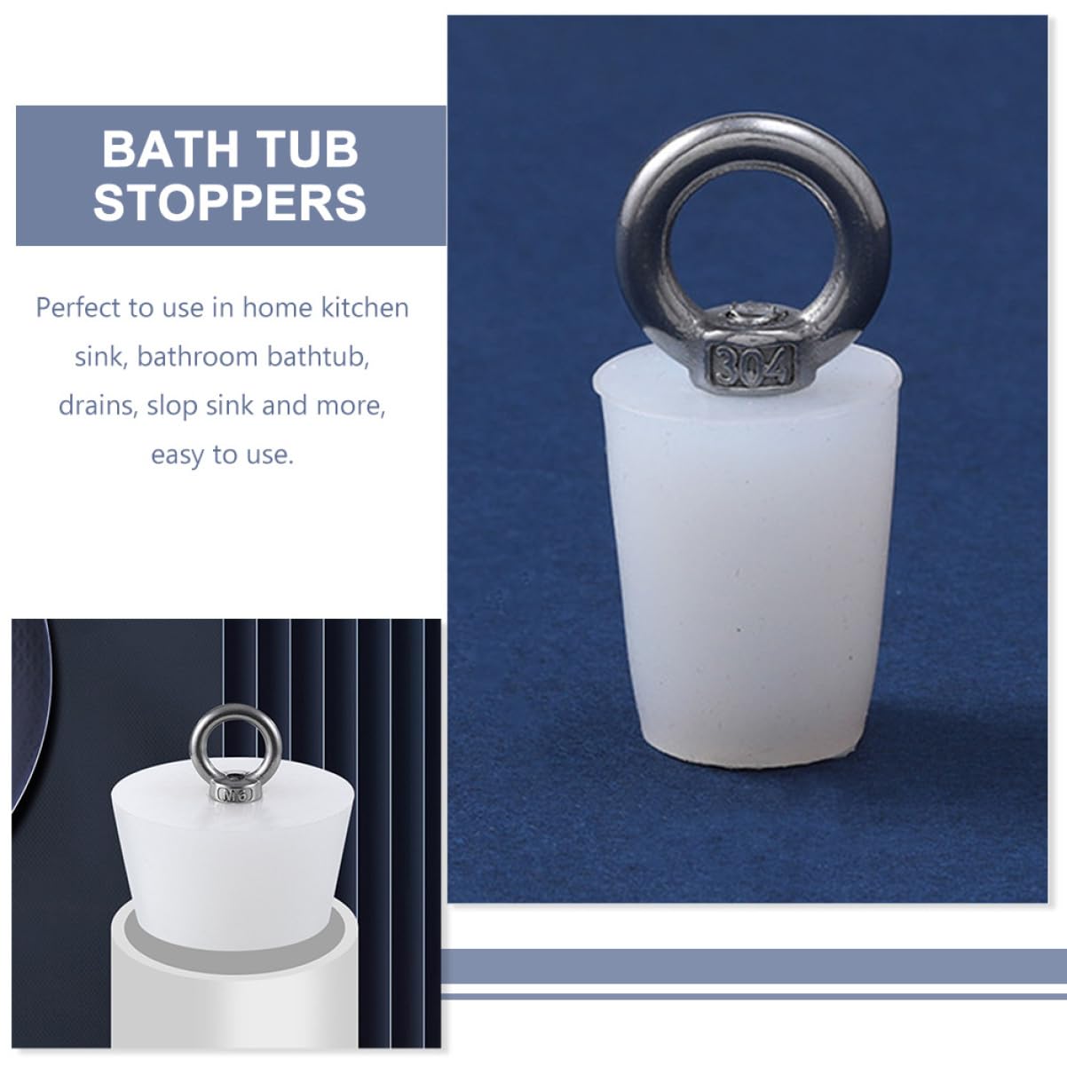 Cabilock 12 Piezas Tapón del Fregadero del Baño Sello De Tapón De Baño Tapón De Baño Universal Reino Unido Tapón De Pelo para Bañera Colador De Pelo Bañera Tapón De Drenaje Receptor De