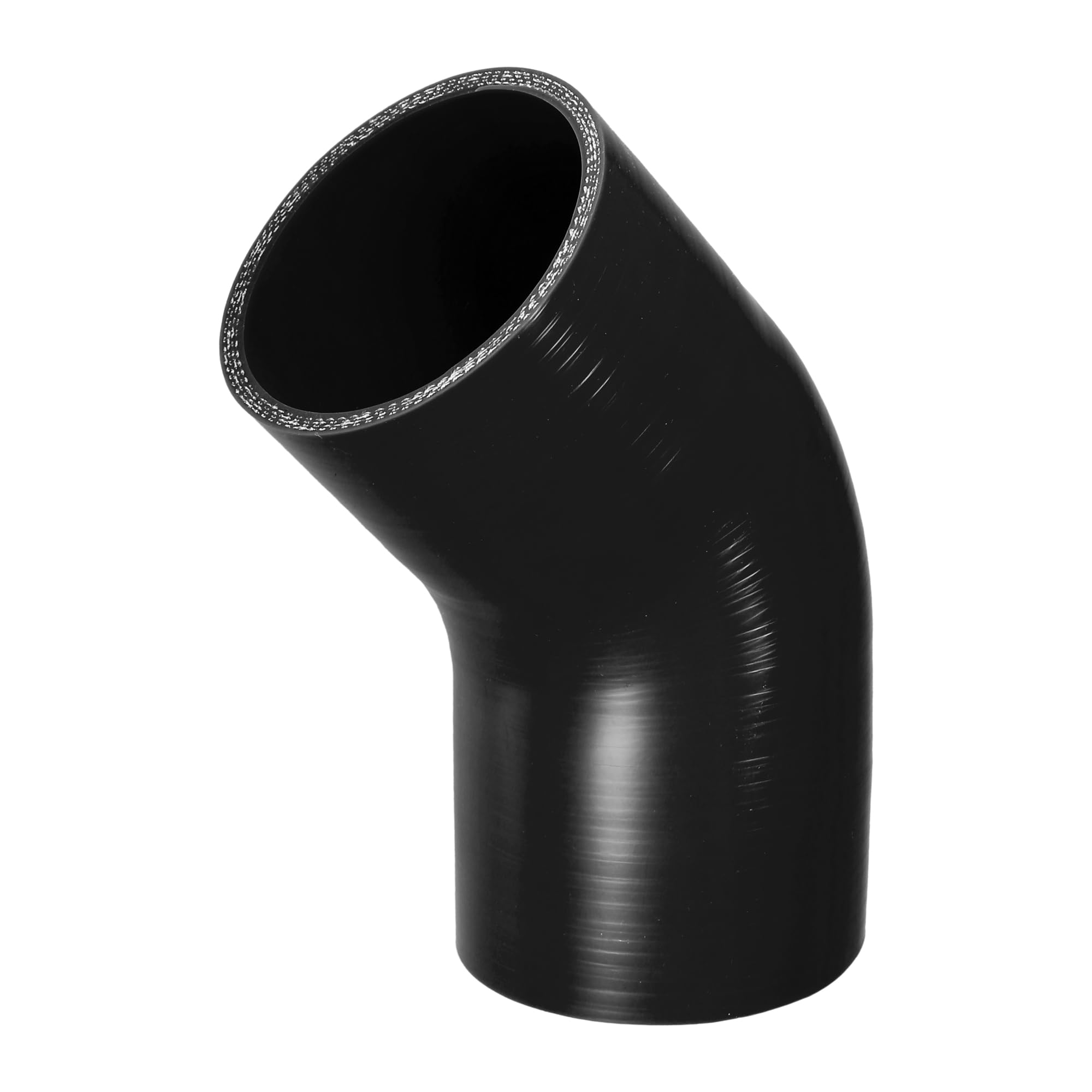 QUARKZMAN 1 Pz Tubo In Silicone Per Auto Nero 45 Gradi | Diam. Interno 80mm, Lung. 90mm, Spess. 5mm, Temp 300°C/-60°C, Press 1MPa, Per Raffreddamento, Olio, Freni, Antigelo, Aria