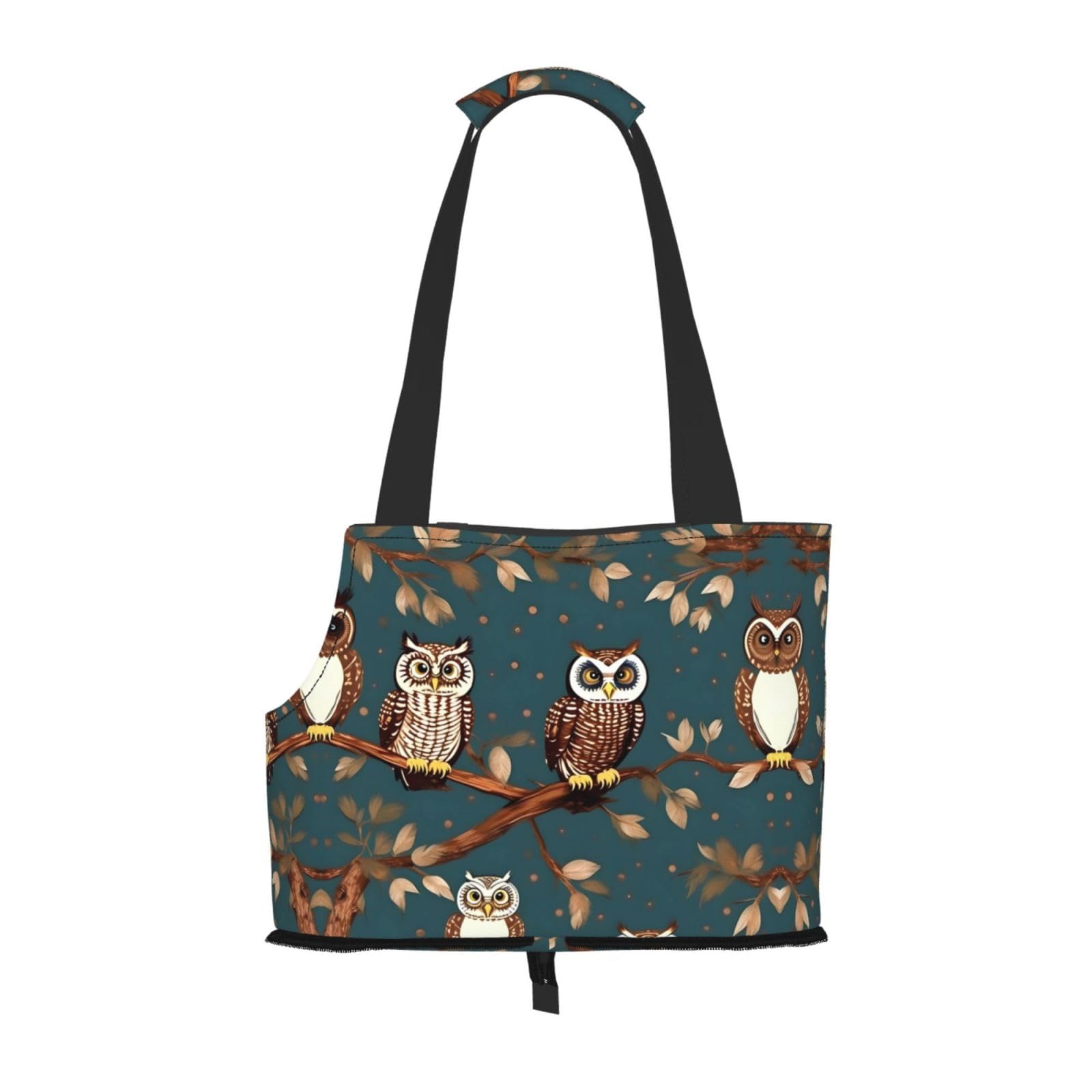 Sac de transport petits chiens et chats stressés motif hiboux