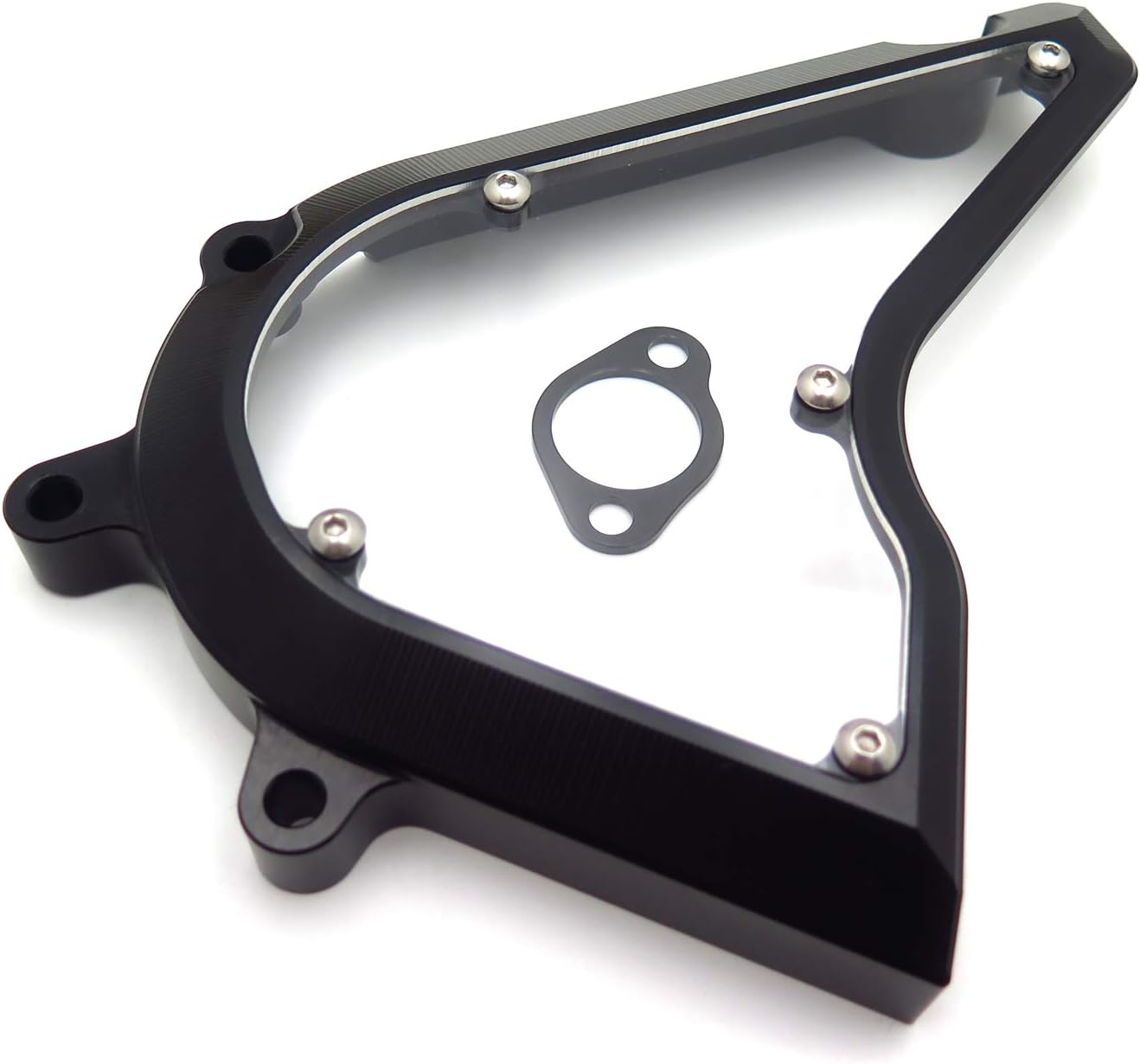 HongK- Black Transparent Front Sprocket Cover Chain Guard Cover Wheel Compatible with DUKE/RC 250 390 2017-2019 [P/N: GZSP-K3-004]