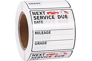 350-Count Oil Change Window Stickers, 2x2 Inch Next Service Due Reminder