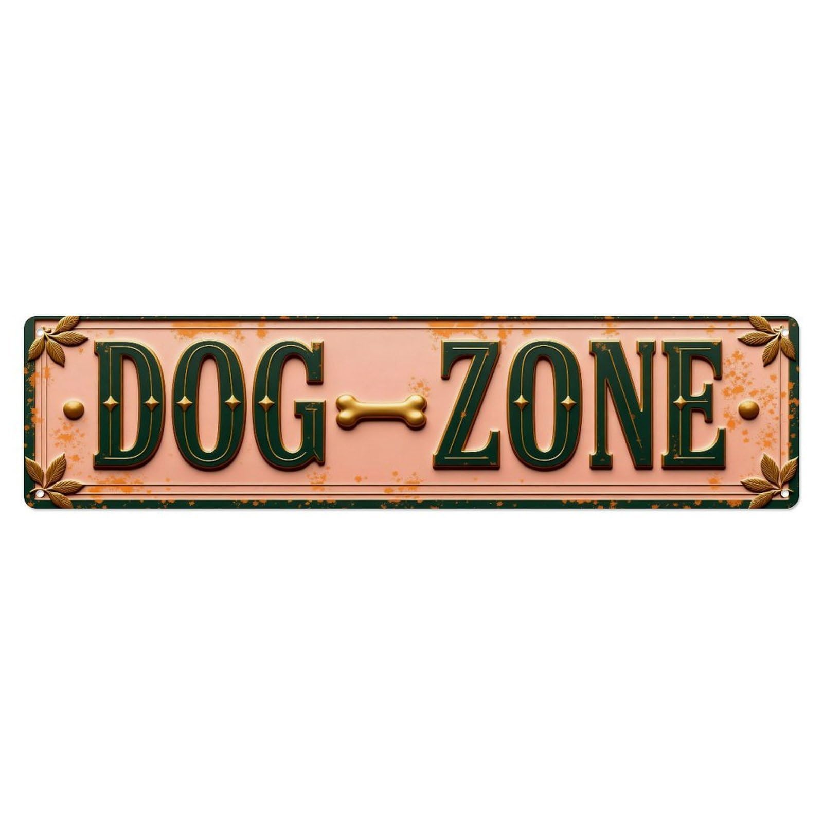 Dog Zone Bone Sign Design Metal Tin Sign Plaque