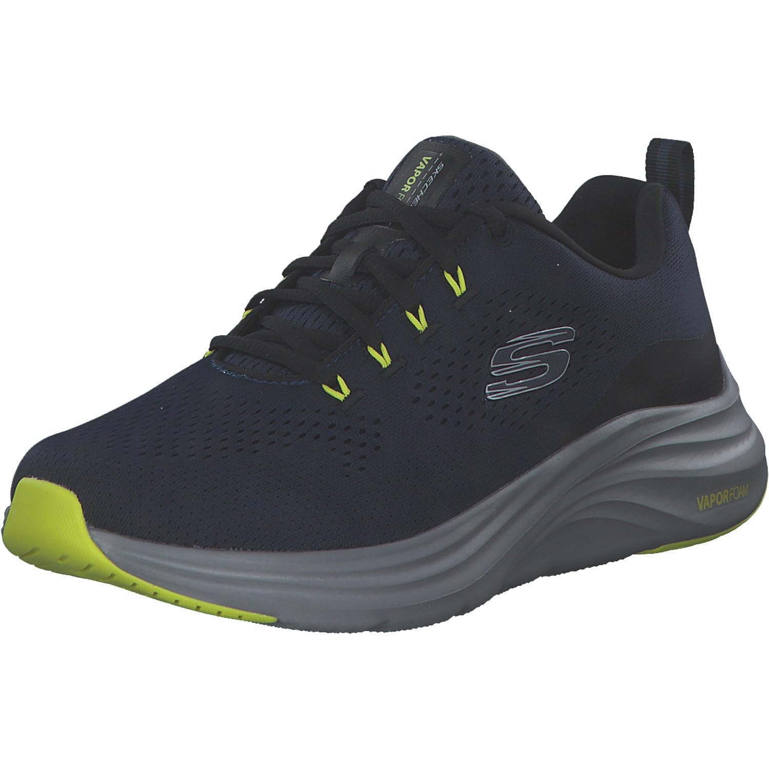 Skechers Vapor Foam NVLM Navy Lime Mens trainers 232625 in a Plain Man-made in Size 6