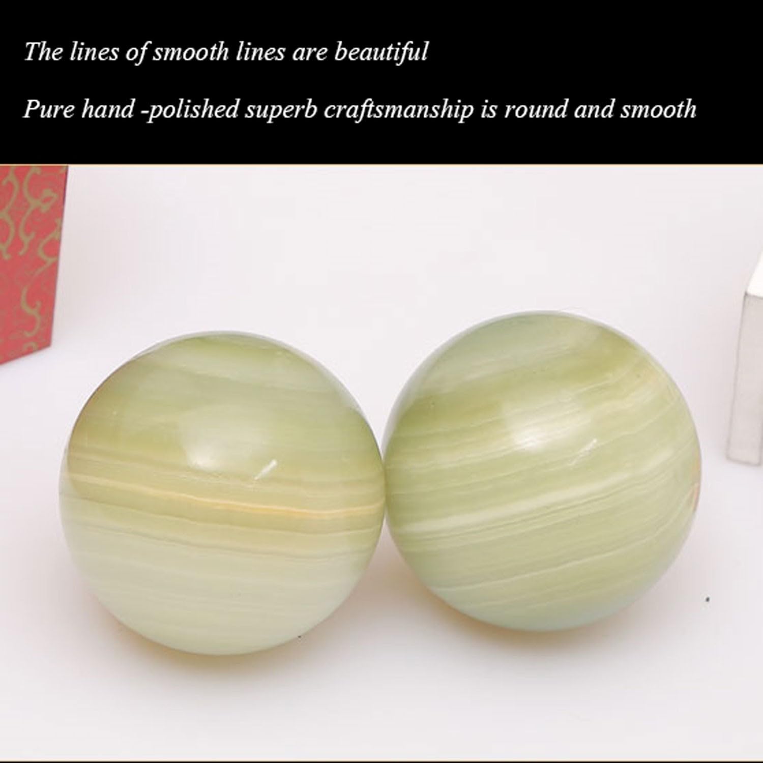 BBAUER palline massaggio pallina antistress palline cinesi Light Baoding Balls Health Crystal Stress Exercise Balls per alleviare lo stress, esercizio fisico e terapia della mano(Color:A,Size:50mm)
