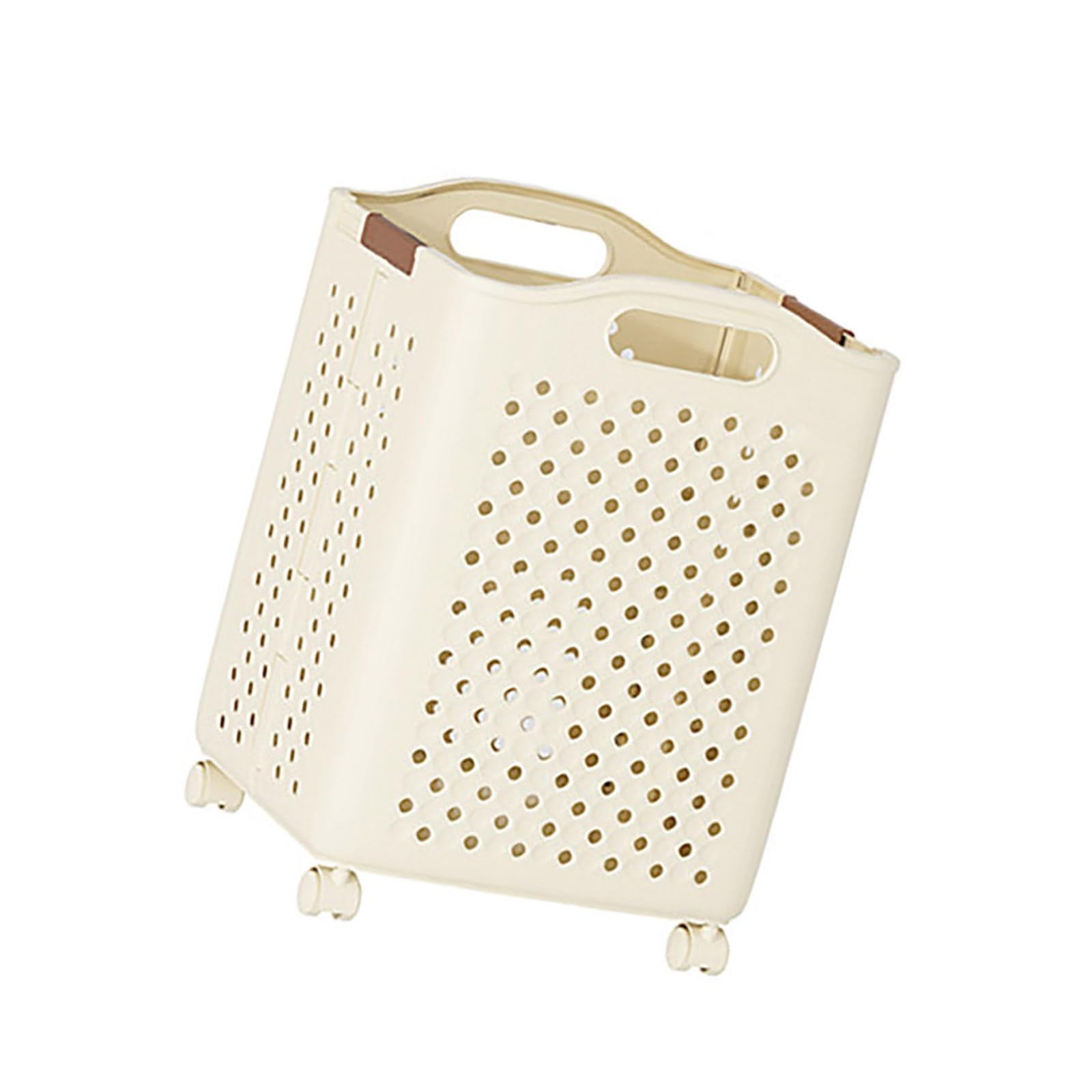 Panier à linge portable et pliable avec 4 compartiments de rangement pour la maison