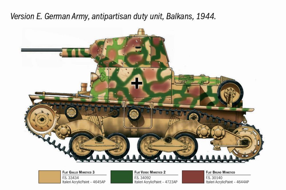 Italeri 96553 1:35 Carro Amato L6/40, Modellbausatz Militärflugzeug