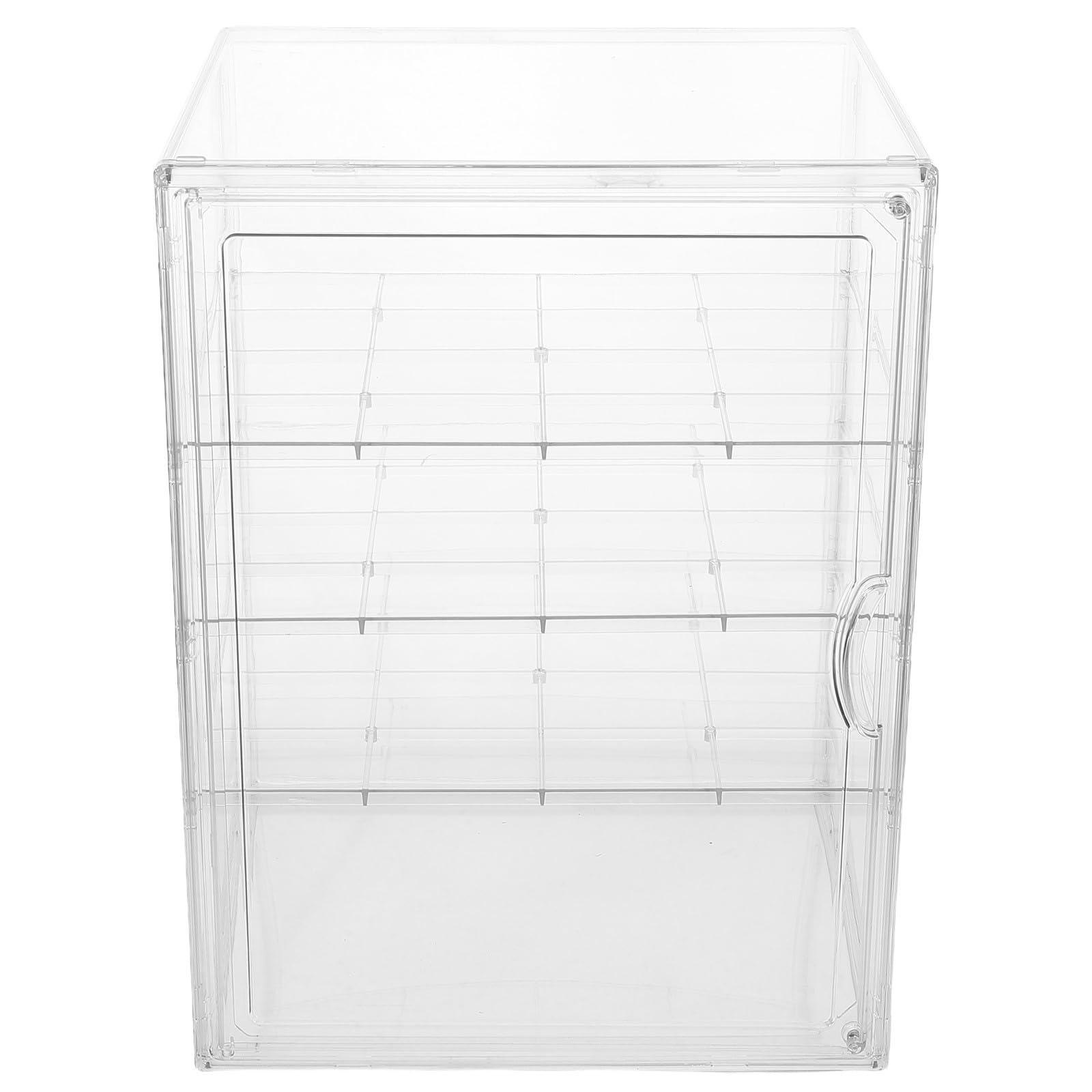Caja de postre transparente con 4 niveles ajustables para proteger cupcakes 8