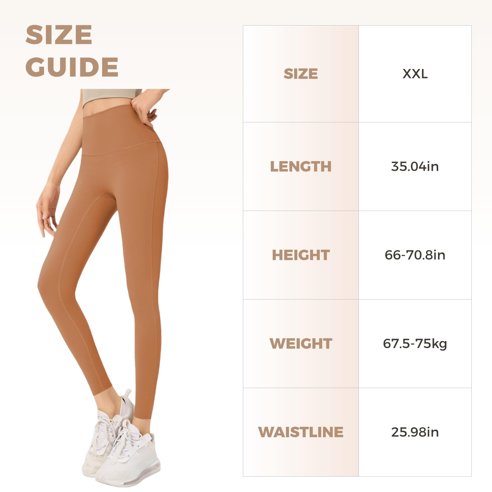 Pomarańczowe legginsy do jogi z wysokim stanem dla kobiet, wygodne spodnie treningowe, odpowiednie do jogi i codziennych aktywności, 150 cm - 140 cm wysokości, 67-75 kg, pomarańczowy, Rozmiar