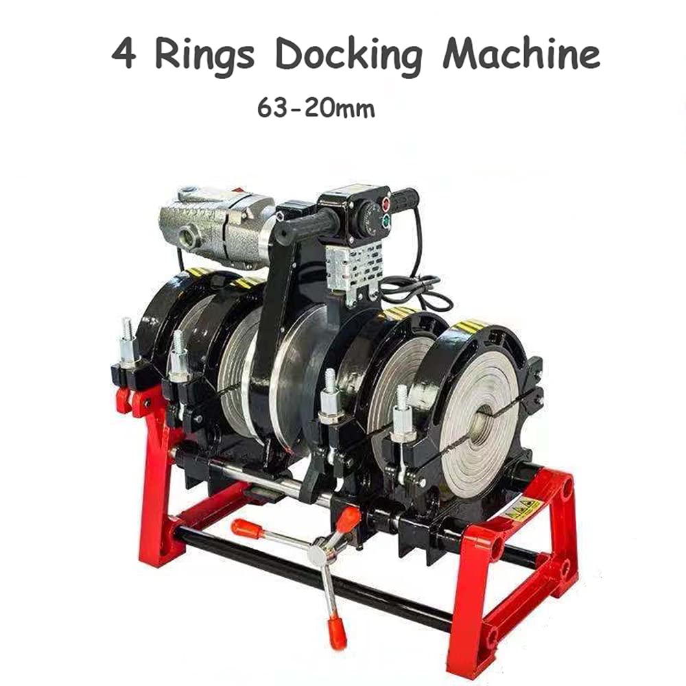 63-200mm Manual Hot Melt Hydraulic Four Ring Docking Machine PE/PPR/PB/PVDF Pipe Butt Welding Machine