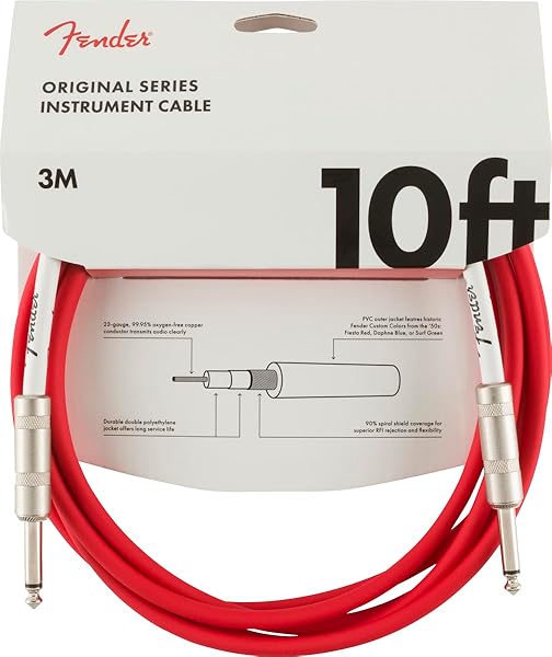 Amazon.co.jp_ Fender シールドケーブル Original Series Instrument Cable, 10', Daphne Blue _ 楽器・音響機器