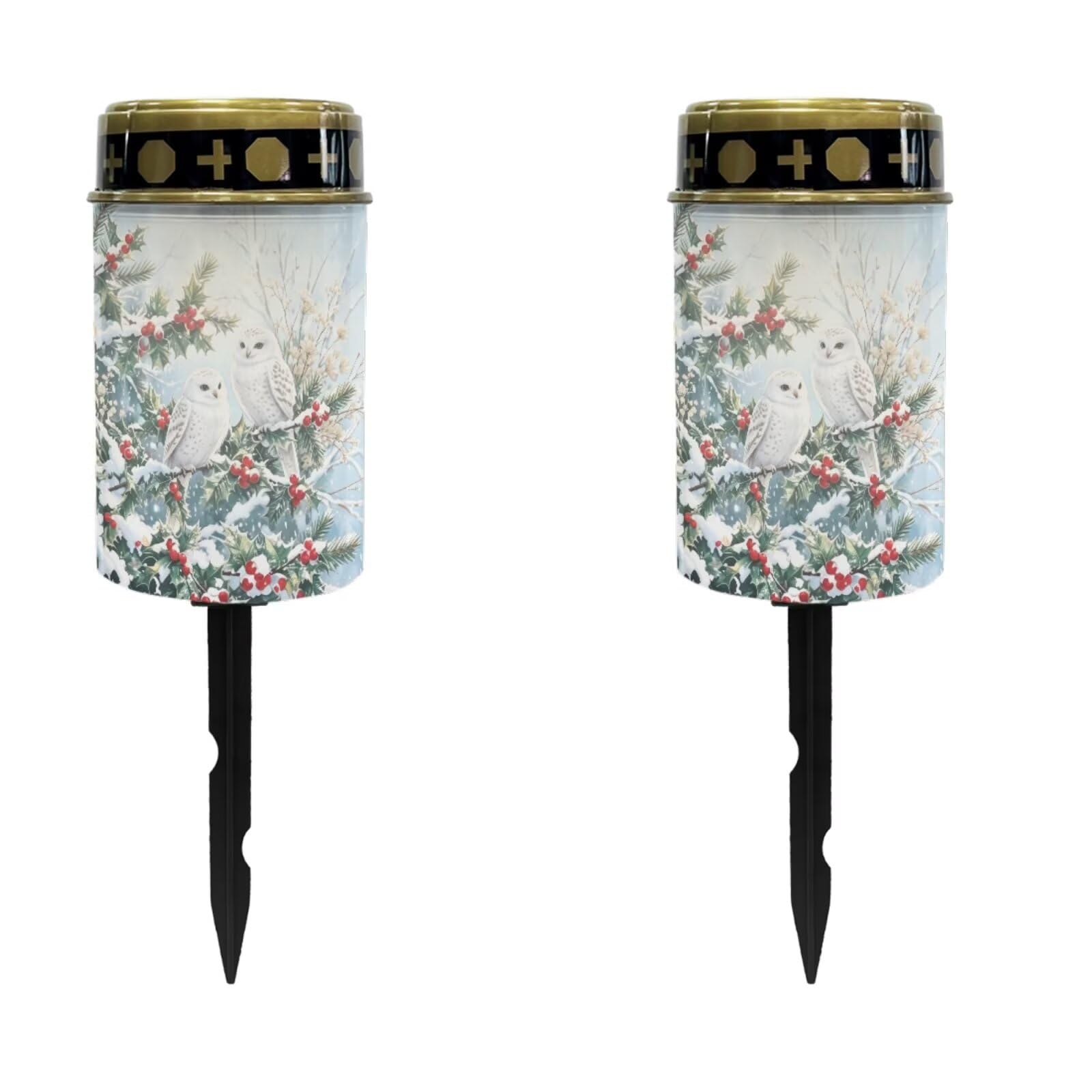 Christmas Cemetery Solar Lights Flameless Candle