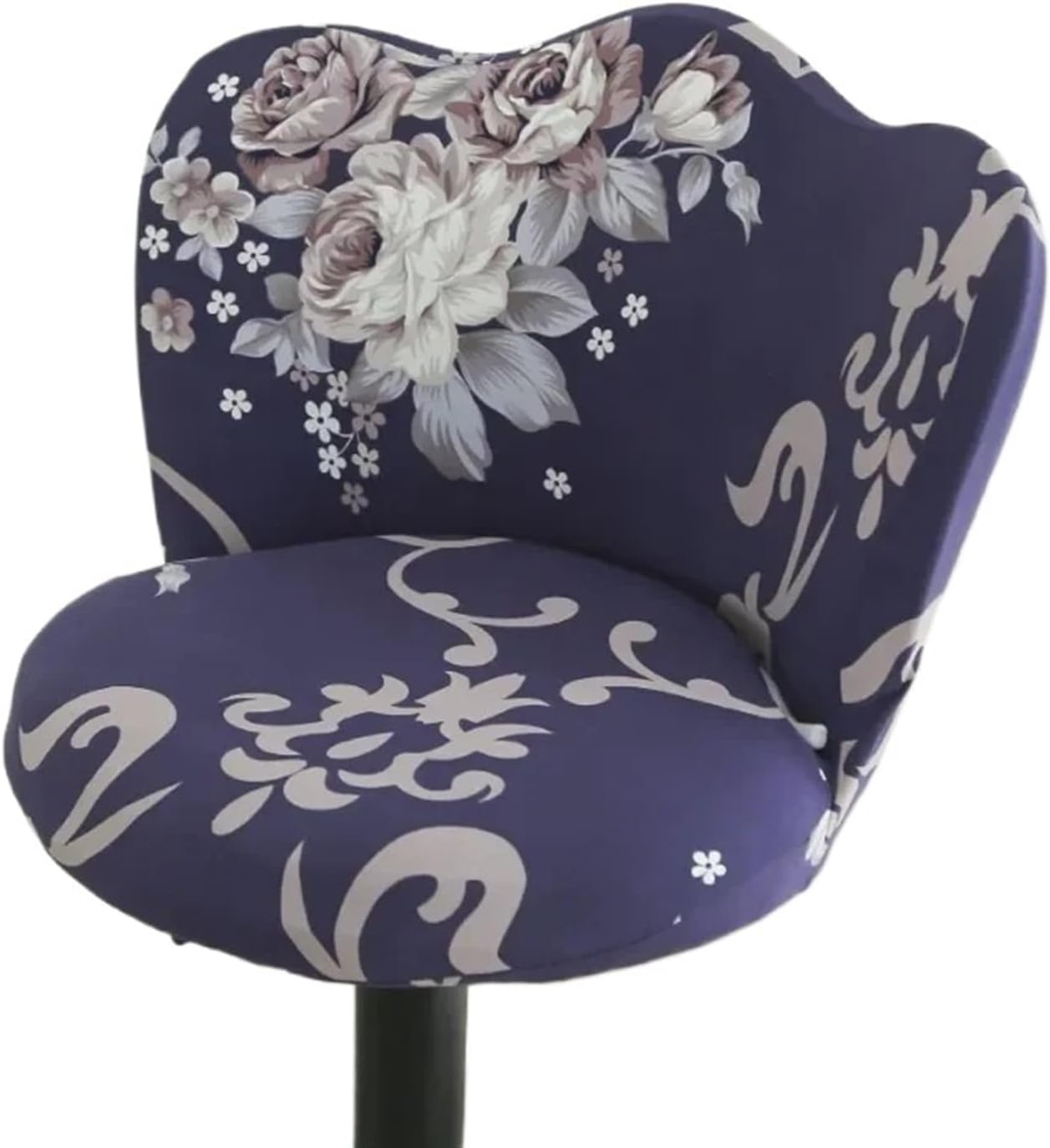 Printing Bar Stools Cover，Stretch Bar Stool Chair Slipcovers with Petal Backs ，Swivel Chair Slipcovers with Back，Removable Seat Protector Case for Living Room，Kitchen Island(Dark Orange,4pcs)