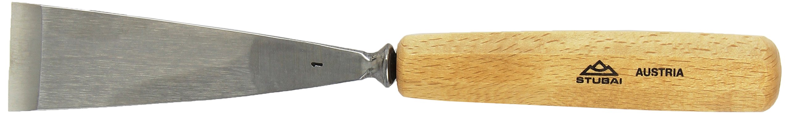 Stubai 550140 dłuto do rzeźbienia w drewnie, typ 1, długie/polerowane dłuto do rzeźbienia w drewnie, szaro-beżowe, 40 mm