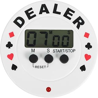 Comprar Poker Timer Cronómetro De Dealer Temporizador Electrónico para Juegos De Póker Ideal para Reuniones Familiares Y Fiestas Medidas 6.5 X 6.5 X 1.5 Cm
