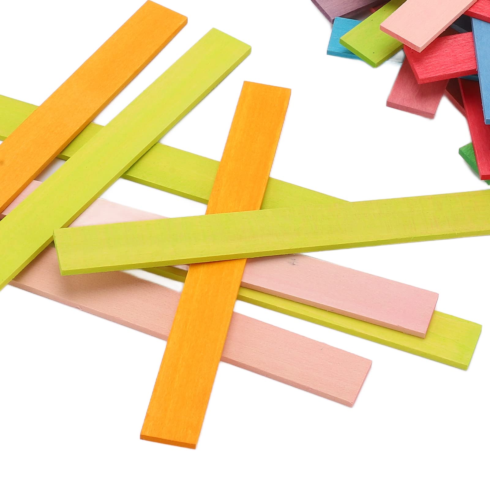 AstraLoom Holzbausteine, Bunte Brücke, Stapelspielzeug, pädagogische DIY-Puzzleblöcke für Kinder, Kleinkinder, Lindenholz-Material, 120 Teile, 18 x 2 x 0,3 cm