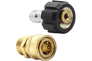 Twinkle Star M22 15mm Pressure Washer Adapter Set Quick Connect Kit