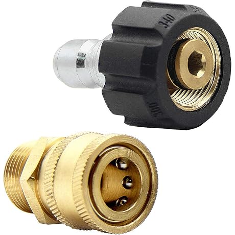 Twinkle Star M22 15mm Pressure Washer Adapter Set Quick Connect Kit