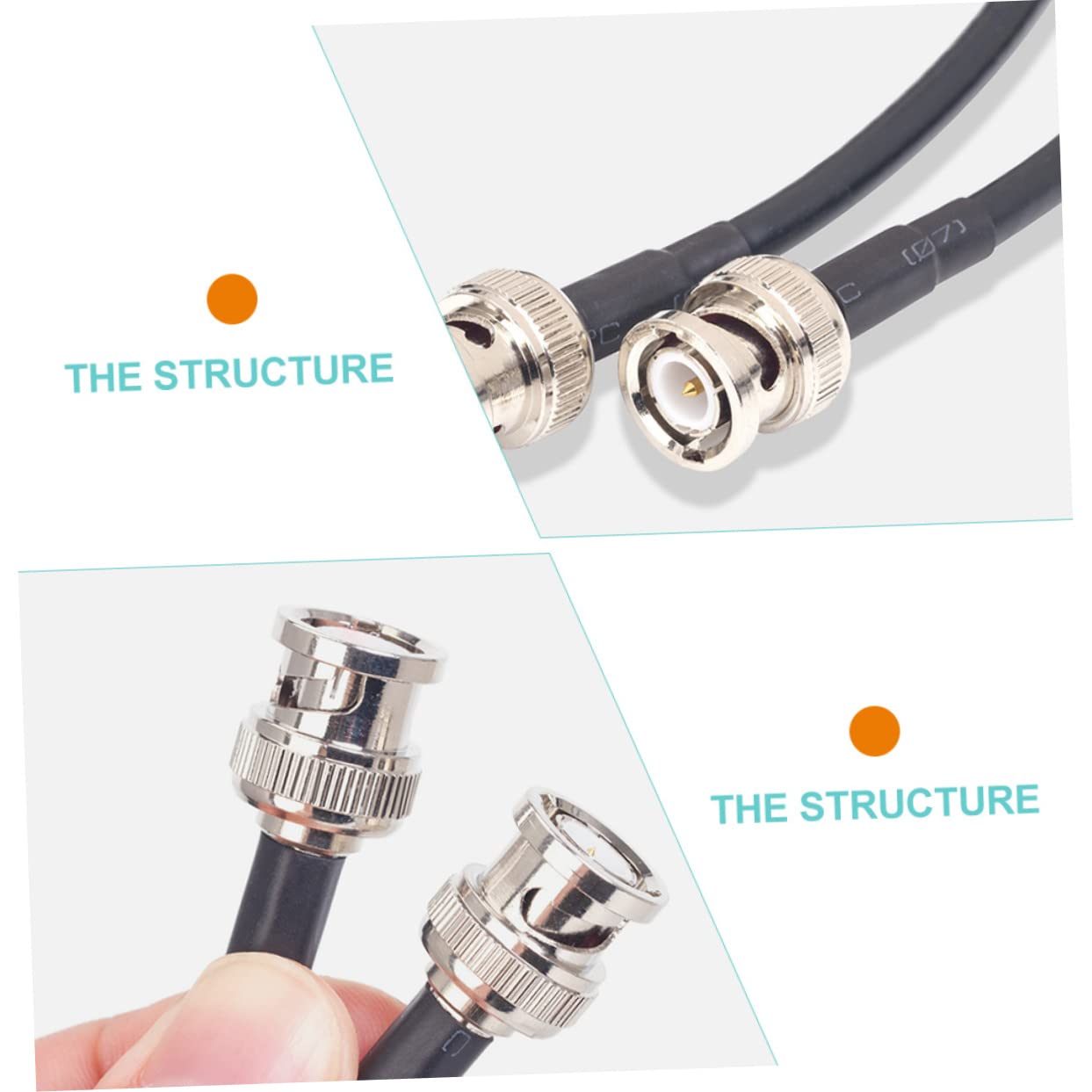 NUOBESTY 10M Câble Coaxial Bnc Câble Masculin Bnc à Perte Pour Cctv Et Équipements Électroniques