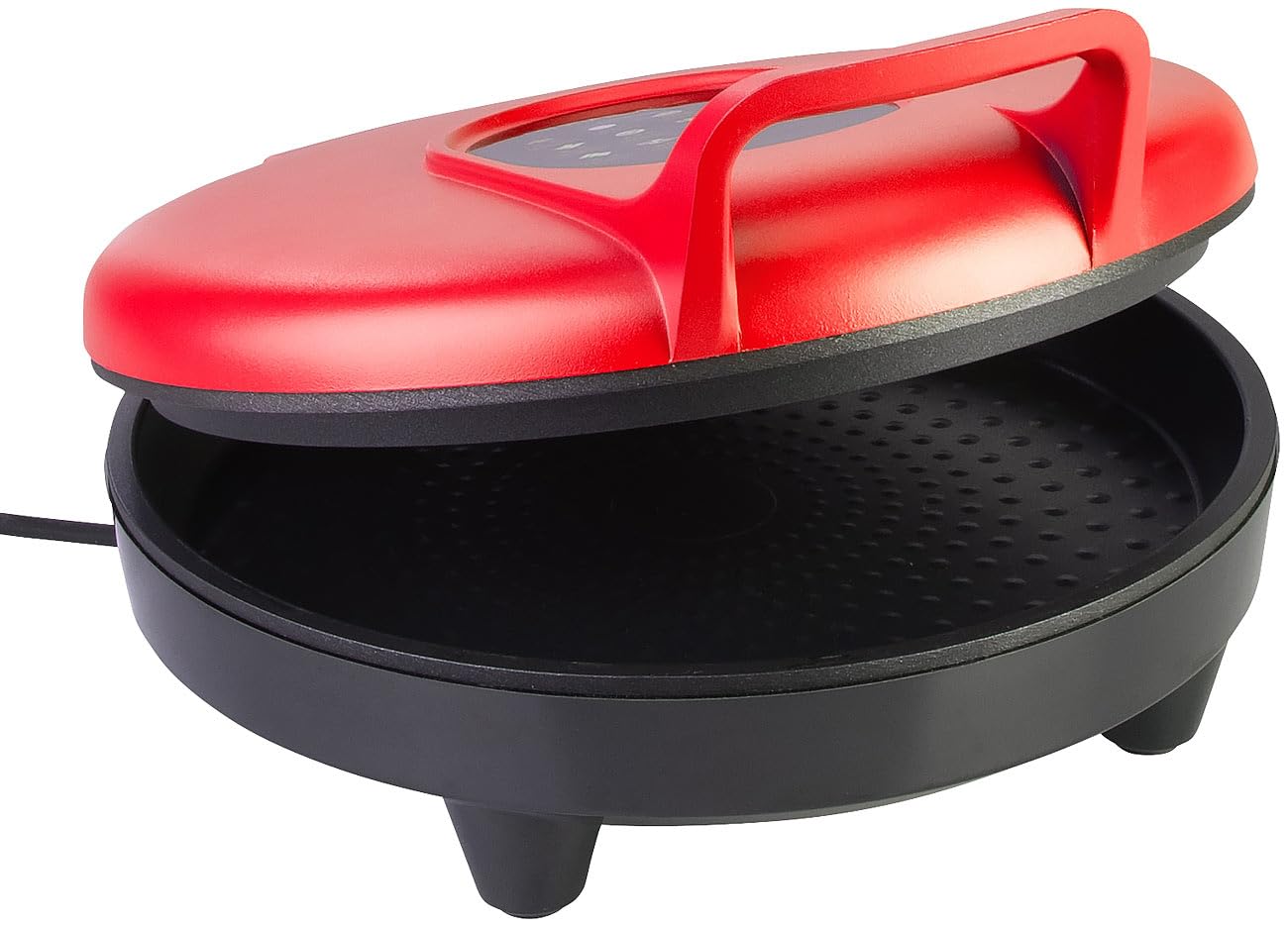 Rosenstein & Söhne Pizzaofen: Elektrischer Pizza-Maker, 180 °C, Ober-/Unterhitze, Pizza mit Ø 27 cm (Pizzaofen elektrisch, Mini-Backofen für, Grill)