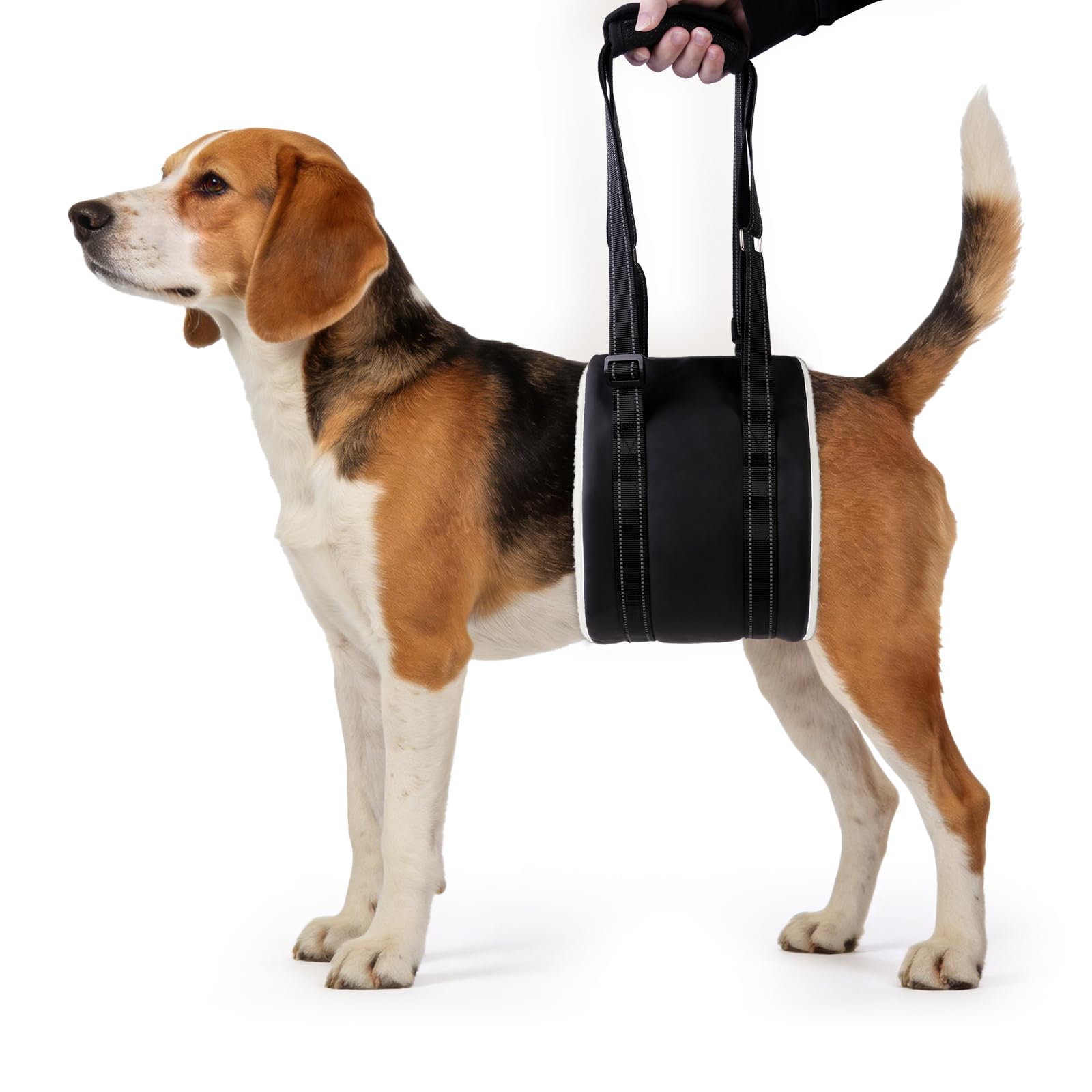 Dog Lift Harness, Adjustable Comfortable Dog Sling with Handle for Hind Leg Support Soft Lift Support and Rehab Harness for Weak Rear Legs, Helps