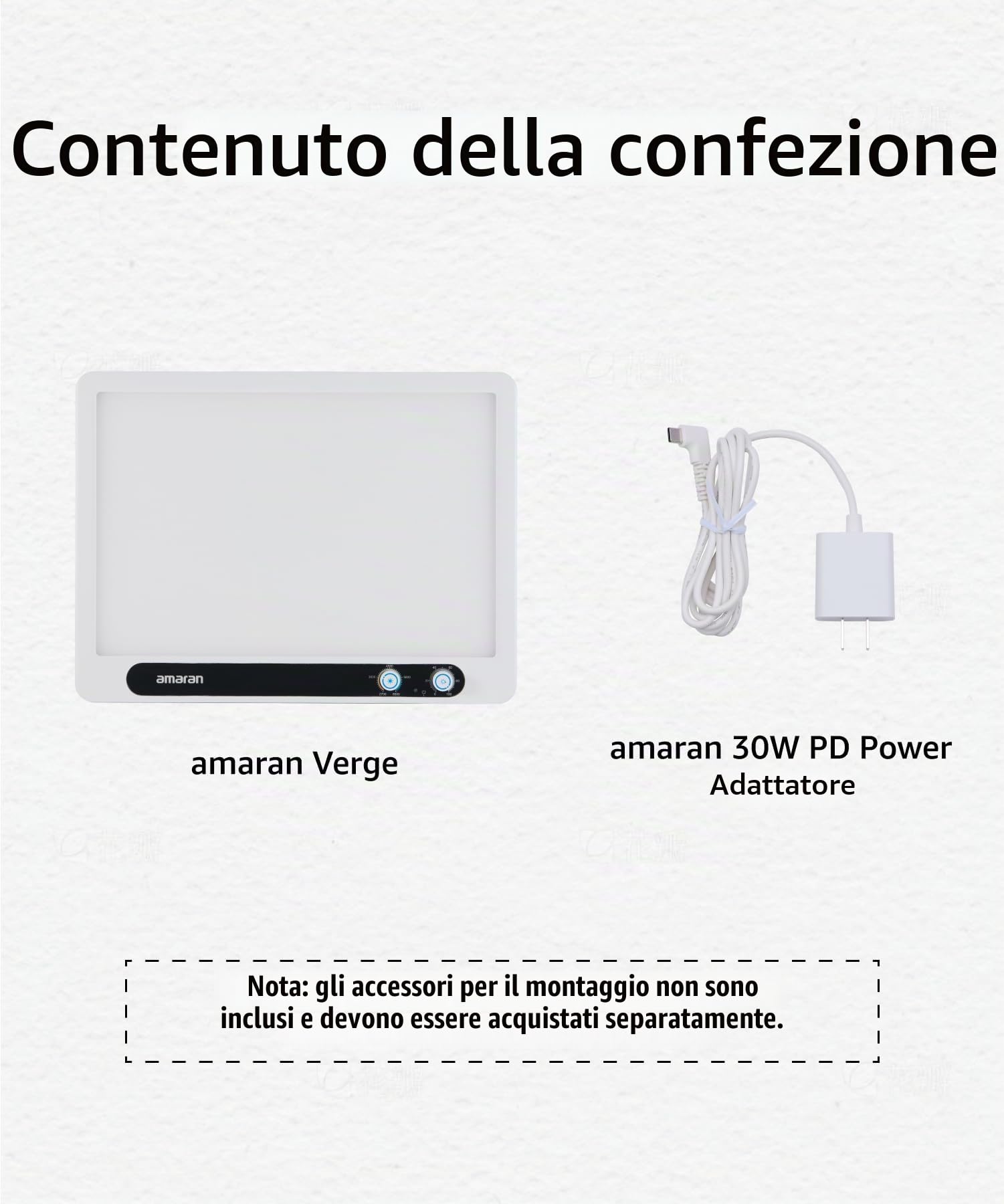 amaran Verge Key Light Bi-Color da scrivania, pannello LED soft edge 2700K–6500K, CRI 96, controllo frontale & alimentazione USB-C, per streaming, videochiamate e creazione di contenuti – Bianco