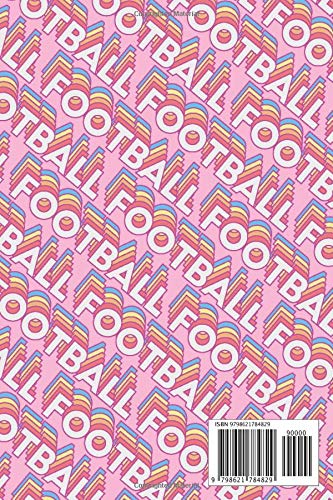 Notebook: Pink Football Text Pattern Print Journal and Diary for Girls Kids Teens 120 pages of Blank Lined Paper for Writing/Note-taking - Image 2