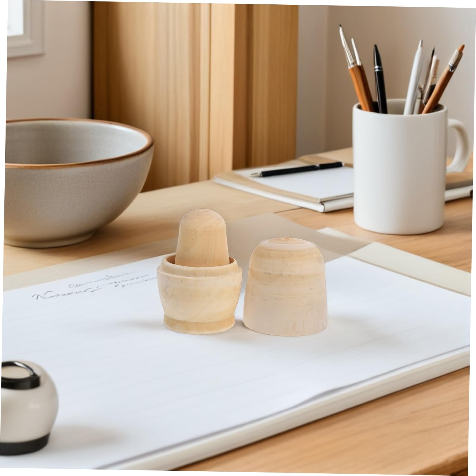 Muñecas Rusas de Madera sin Pintar 5 Capas Estructura Anidada para Manualidades Creativas y Almacenamiento Compacto Adecuado para Fiestas y Regalos
