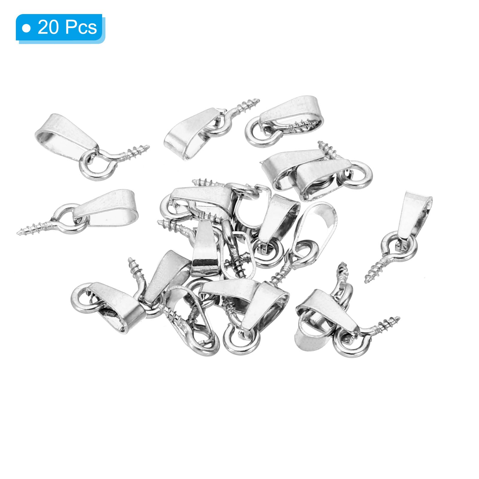 PATIKIL 15x4mm Screw Eye Pins Peg Bail - Image 3