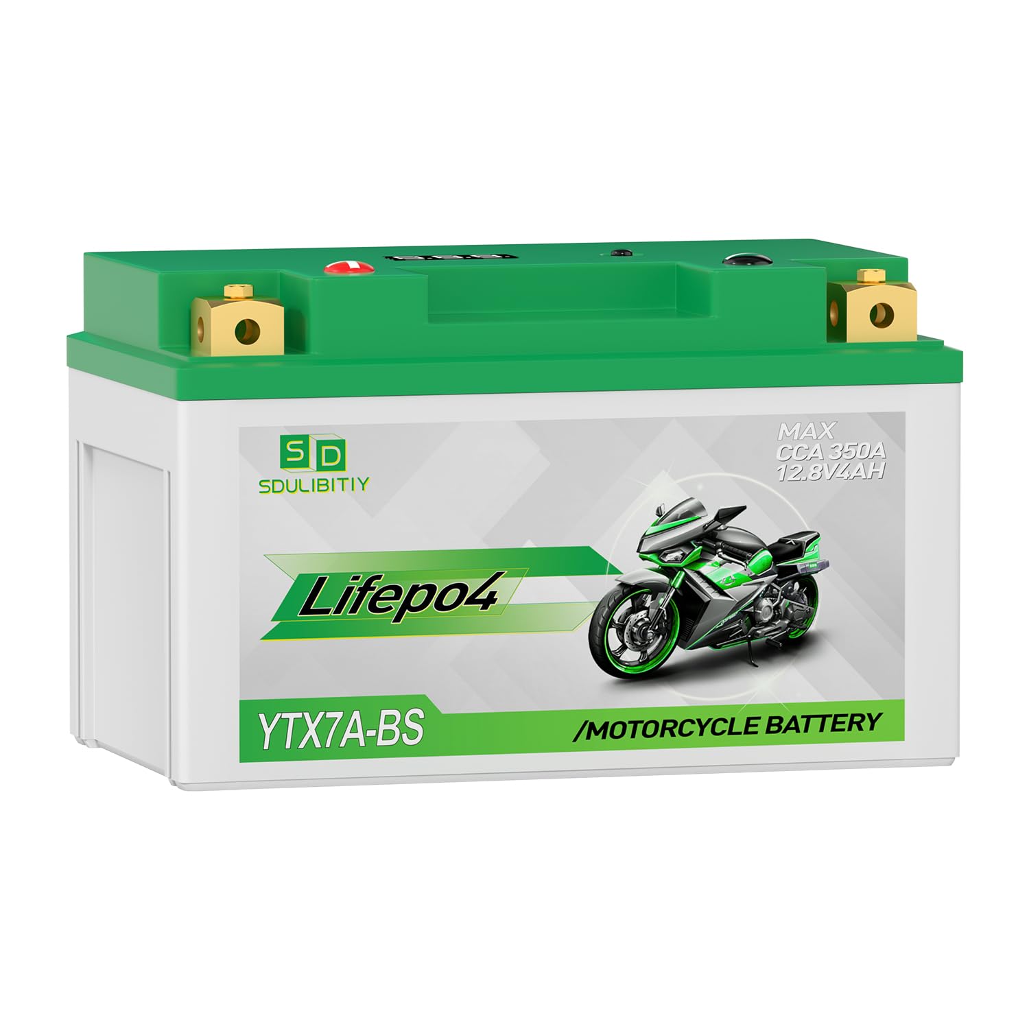 YTX7A-BS Lithium Motorcycle Battery 12.8V 4Ah 350CCA High Performance Lithium Powersports Battery with Smart BMS, Compatible Motorcycle, Scooter,ATV, UTV, Snowmobiles,4 Wheeler, and Generator Battery