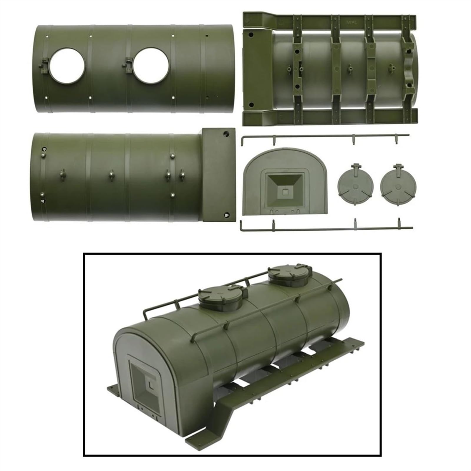 RC-Zubehör Für WPL B14 B24 B16 B36 1/16 Öltank Dekorieren Box Für Chassis RC Crawler Auto Militär-LKW Teile Ersatz Autozubehör(Oil Tank)