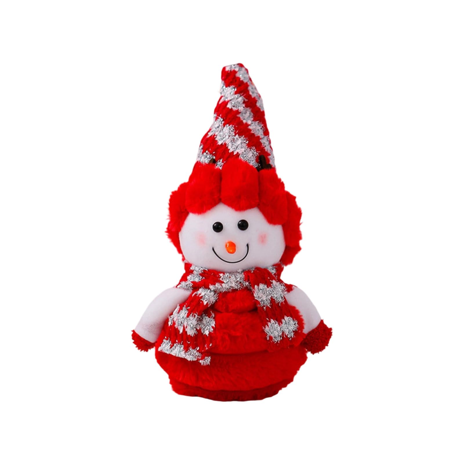 Decoración de muñeco de nieve de Navidad con algodón duradero para el hogar, oficina, vacaciones, fiesta, festival, festival, muñeco de nieve, adorno de peluche para fiestas de invierno, material de