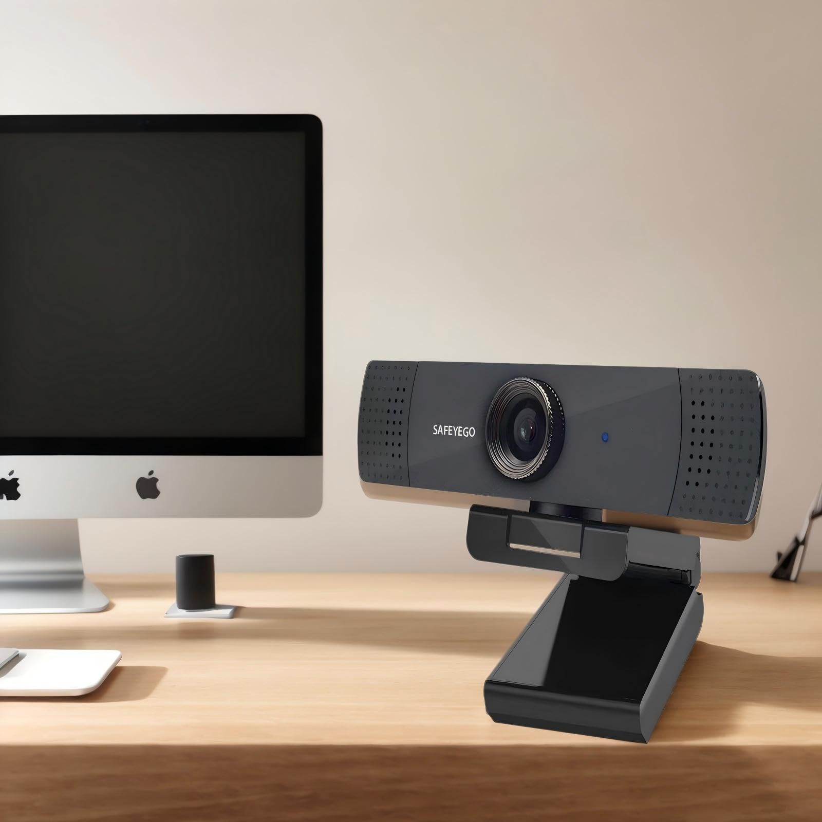 Cámara web HD Pro, videollamadas Full HD 1080p/30fps, audio estéreo claro, corrección de luz HD, funciona con Skype, Zoom, FaceTime, Hangouts, PC/Mac/Laptop/MacBook/Tablet, color negro