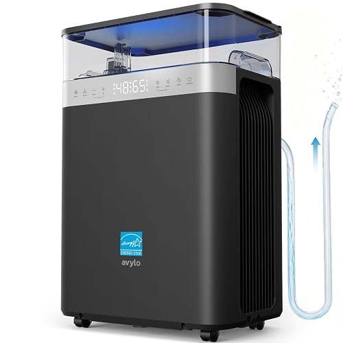avylo 5000 Sq.Ft Dehumidifier with Pump and Drain Hose (Black)