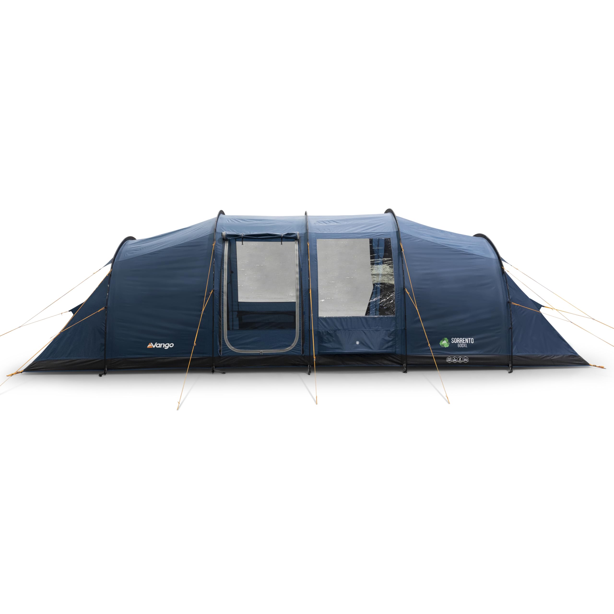 Vango Sorrento 600XL Tent for 6 People with Separate Lights-Out Bedrooms, Spacious Living Area, 6 Man, Quick Pitch, Sewn-In Groundsheet, Family Camping, 3000mm HH, Eco-Friendly Sports & Outdoors