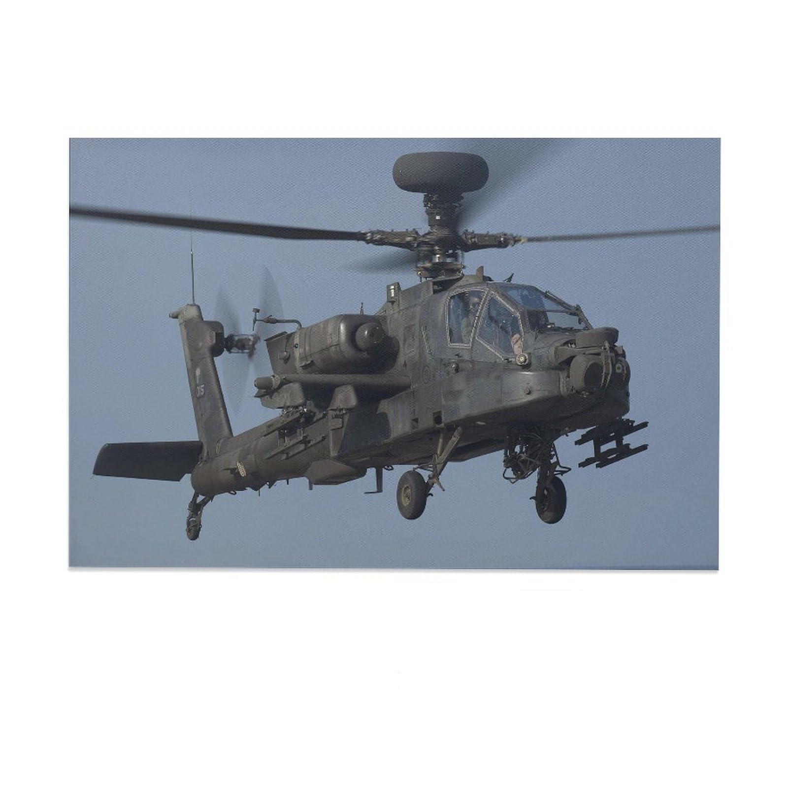 UUS Army AH-64 Apache Helicopter Room Aesthetics Posters Canvas Posters Bedroom Decoration Sports Office Decoration Gifts Wall Art Decoration Printing Posters 24x36inch(60x90cm)